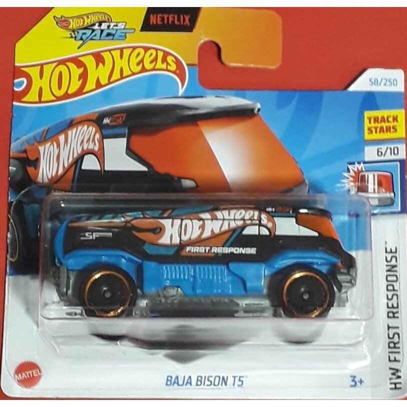 Hot Wheels 2024 Case D Mainline Modeliukas Baja Bison T5 black short card (yra Sandėlyje)