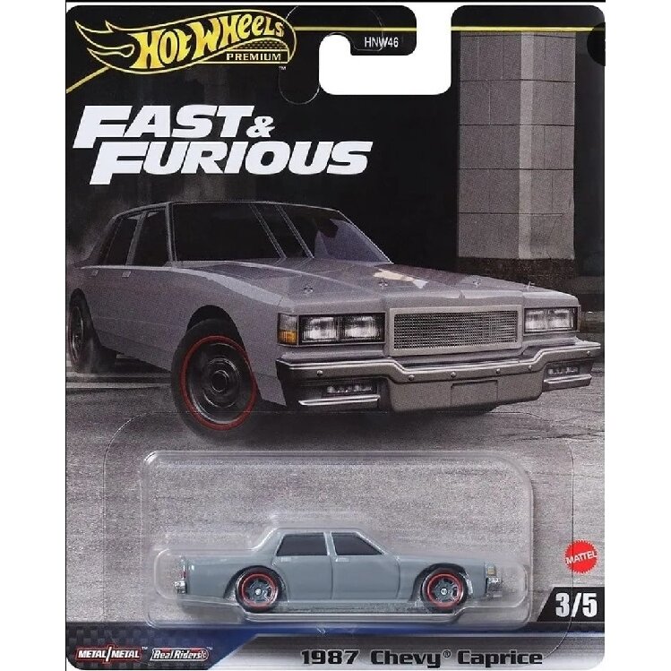 Hot Wheels Premium Fast & Furious Modeliukas ’87 Chevy Caprice (yra Sandėlyje)