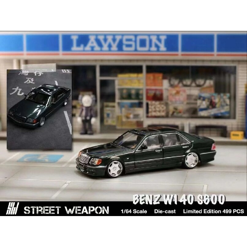 PRE-ORD3R Street Weapon Modeliukas 1/64 Mercedes-Benz W140, black