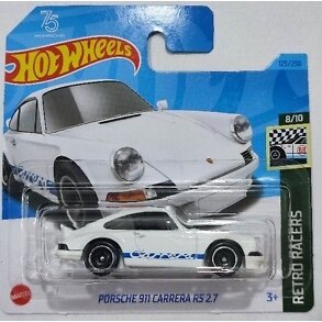 Hot Wheels Modeliukas Porsche 911 Carrera RS 2.7 White 125/250 HW Retro Racers 8/10