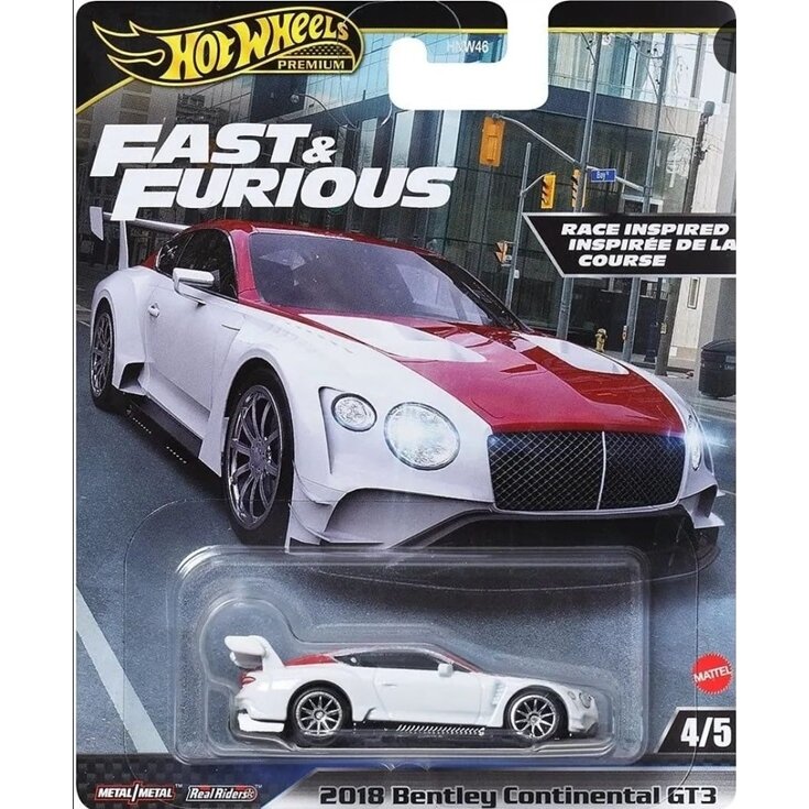 Hot Wheels Premium Fast & Furious Modeliukas ’18 Bentley Continental GT-3 (yra Sandėlyje)