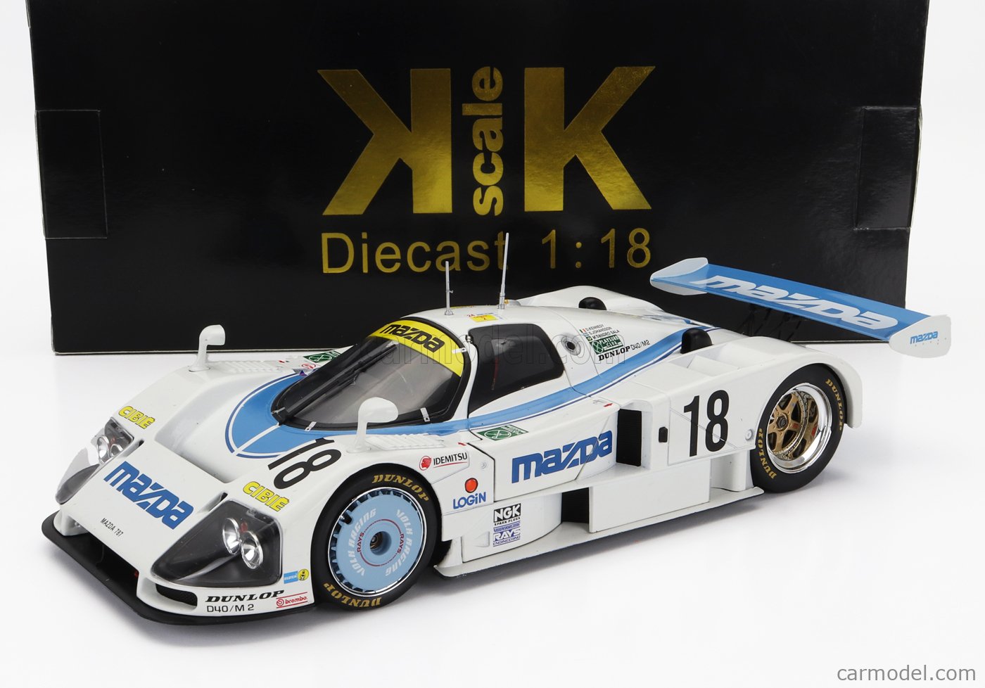 PRE-ORD3R KK Scale Modeliukas 1/18 1991 Mazda 787B #18 Le Mans, white/blue