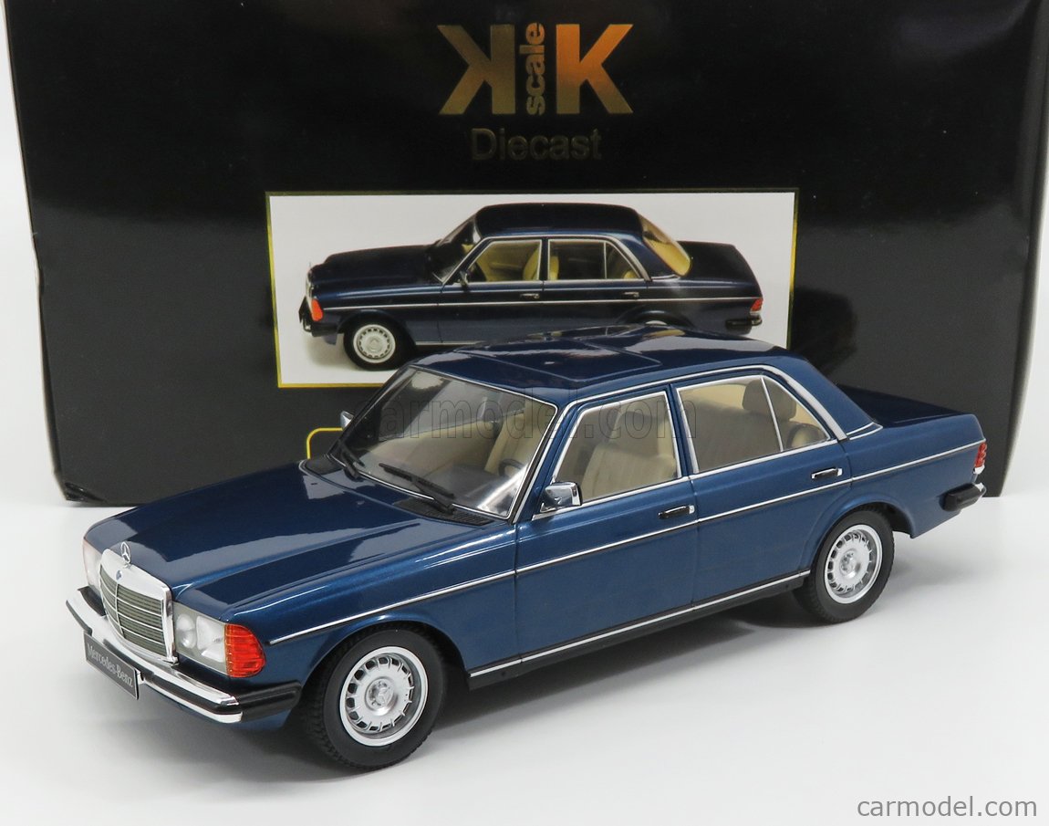 KK Scale Modeliukas 1977 Mercedes Benz 230E W123, dark blue metallic