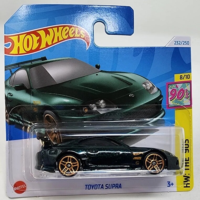 Hot Wheels Mainline Modeliukas Toyota Supra MK4 Green