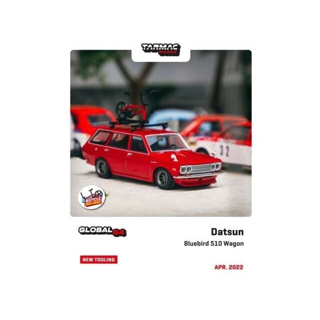 Tarmac Modeliukas Datsun Bluebird 510 Wagon, red (yra Sandėlyje)