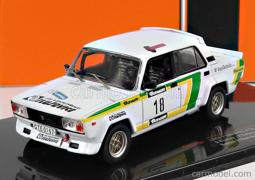 PRE-ORD3R IXO Models Modeliukas 1/43 Lada 2105 VFTS #18 V.Blahna/P.Schovanek Rallye Barum, white