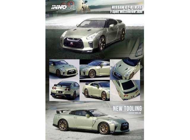 Inno64 Modeliukas Nissan GT-R (R35), millenium jade (yra Sandėlyje)