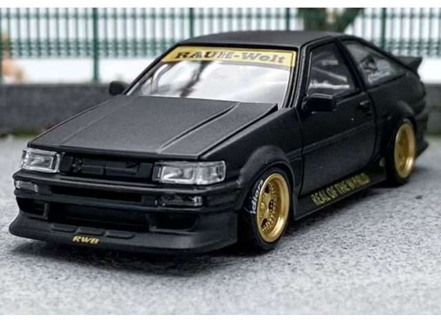 PRE-ORD3R Street Weapon Modeliukas 1/64 RWB AE86, matte black