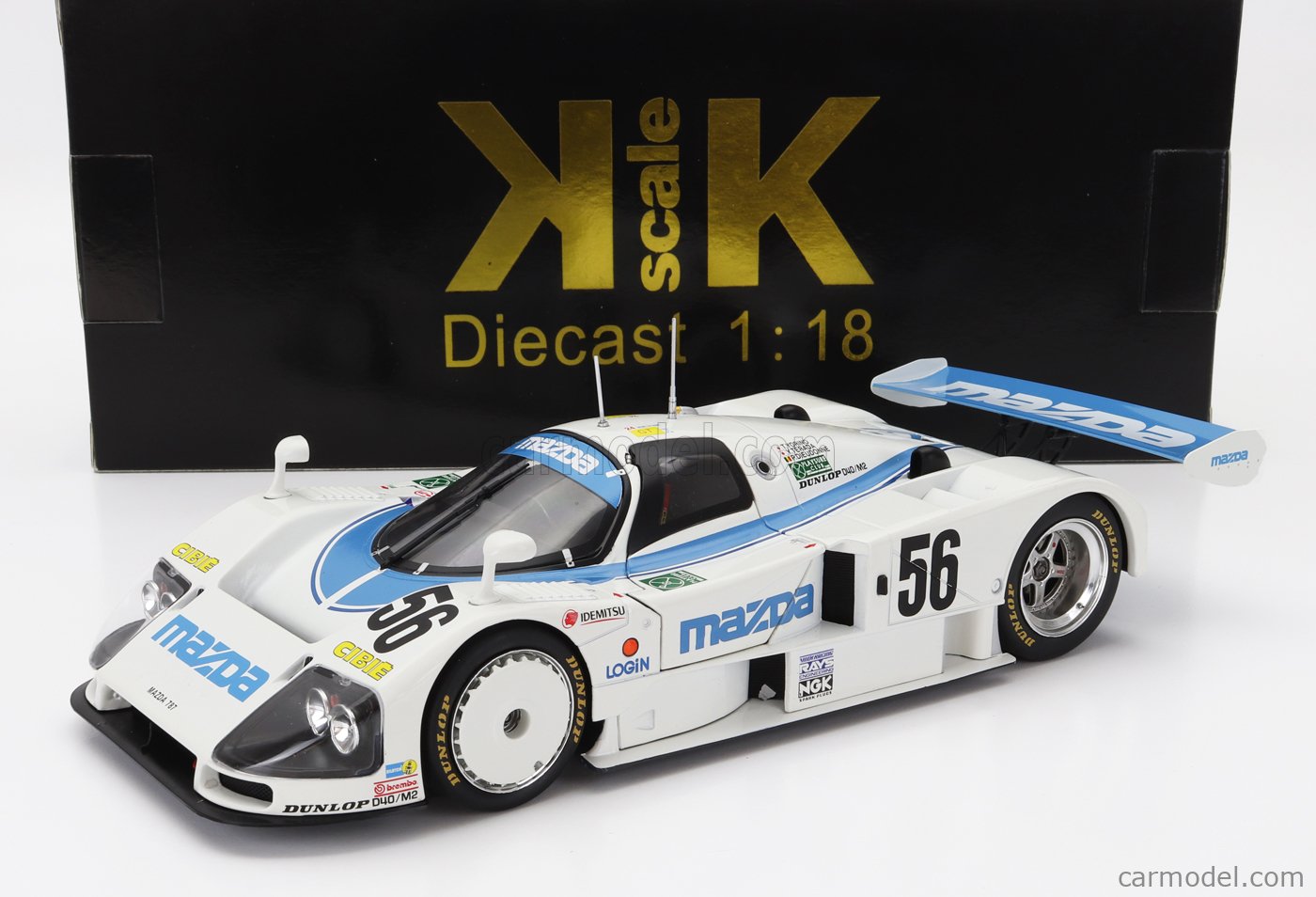 PRE-ORD3R KK Scale Modeliukas 1/18 1991 Mazda 787B #56 Le Mans, white/blue