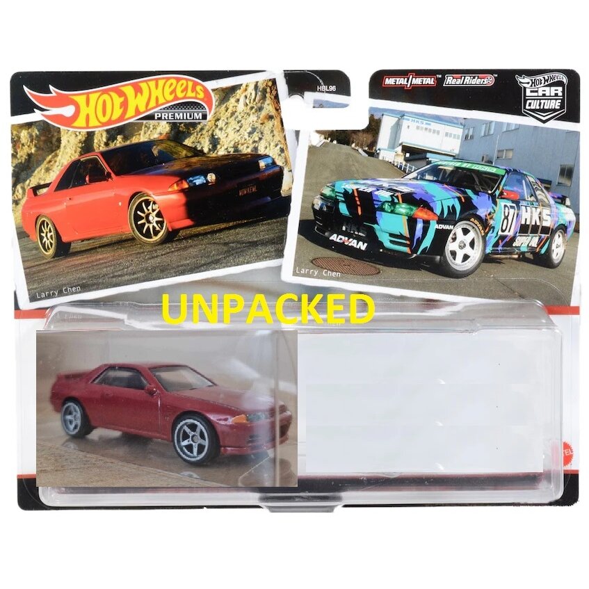 HOT WHEELS Premium 2-pack Modeliukas Nissan Skyline GT-R BNR32 Red Car Culture (išpakuotas, be kortelės) (yra Sandėlyje)