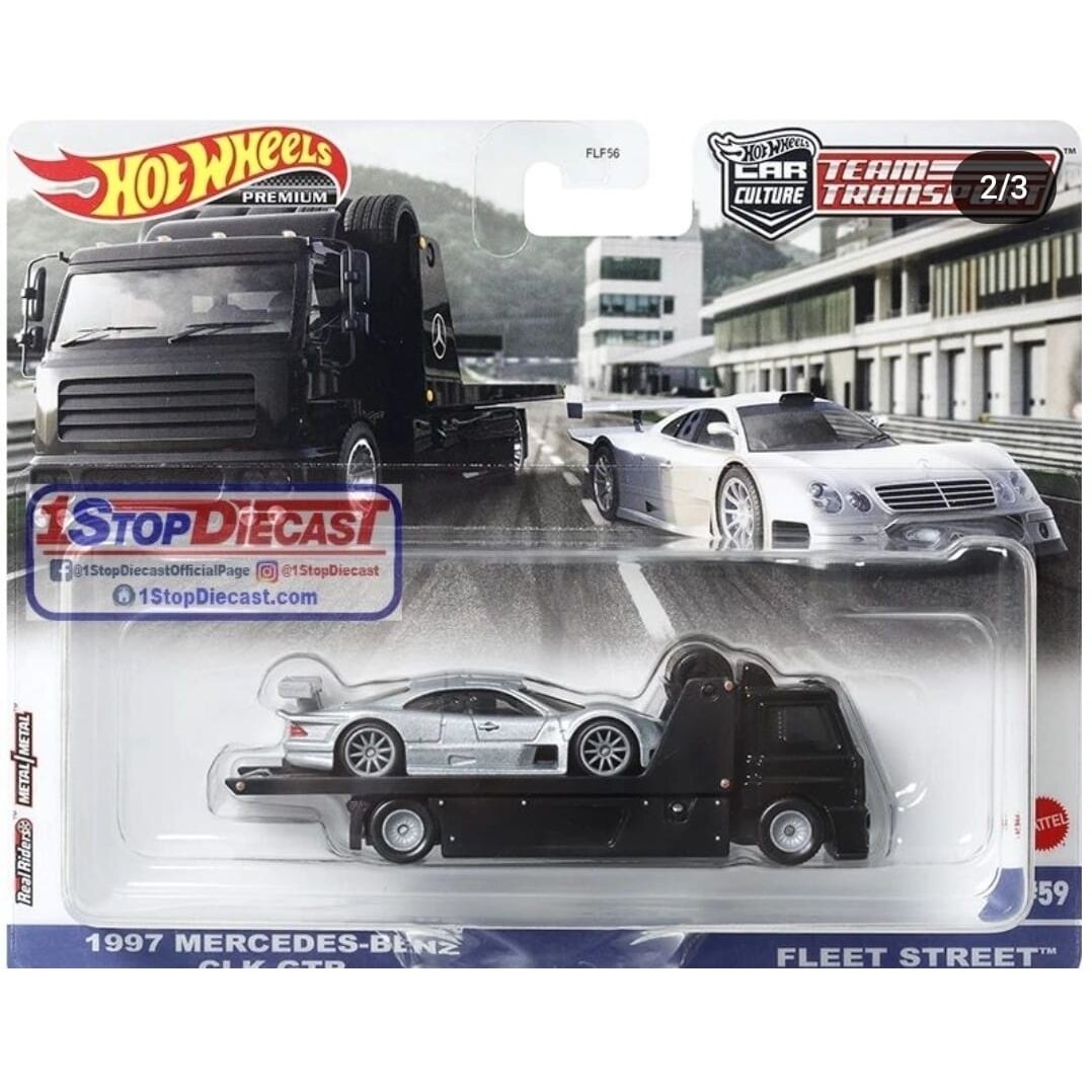 Hot Wheels Premium Team Transpport Modeliukas ’97 Mercedes-Benz CLK-GTR / Fleet Street
