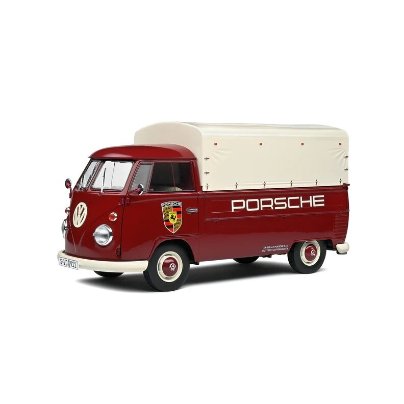 Solido Modeliukas 1/18 1950 Volkswagen T1 Pick Up *Porsche Service*, red/white