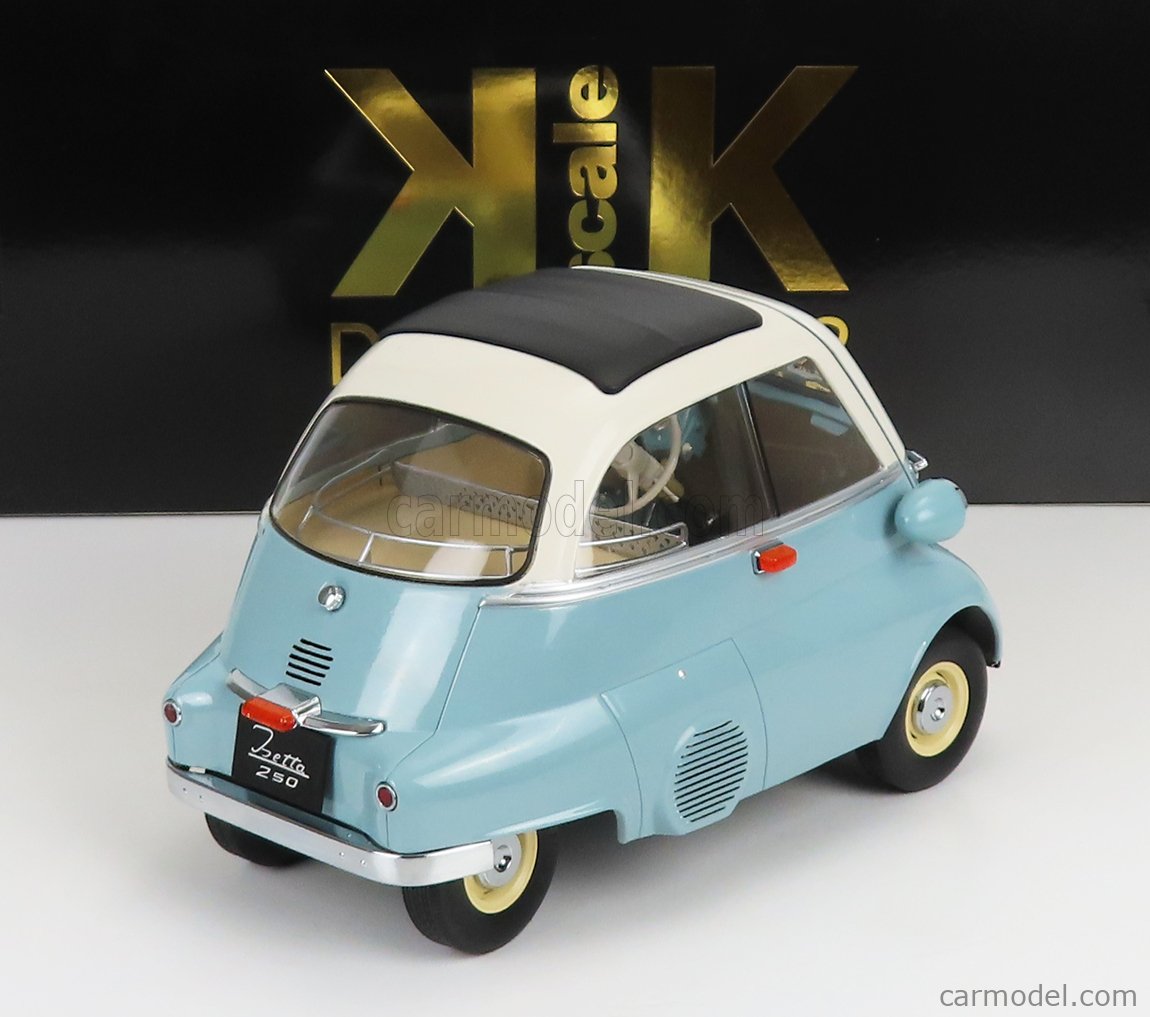PRE-ORD3R KK Scale Modeliukas 1/12 1959 BMW 250 Isetta, light blue/white