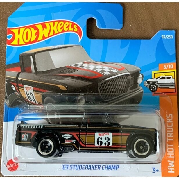 Hot Wheels Mainline Modeliukas 63 Studebaker Champ black (yra Sandėlyje)