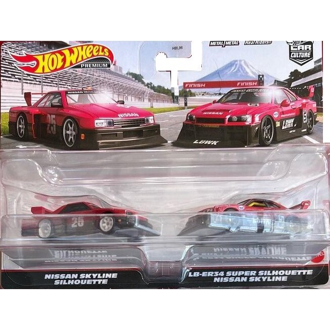 Hot Wheels Premium 2-pack Modeliukas Libertywalks Nissan Skyline ER34 & Skyline Silhouette set of 2