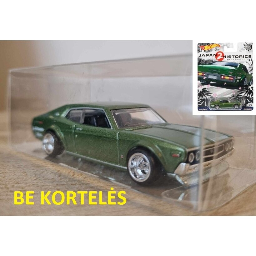 Hot Wheels Premium Japan Historics Modeliukas Nissan Laurel green