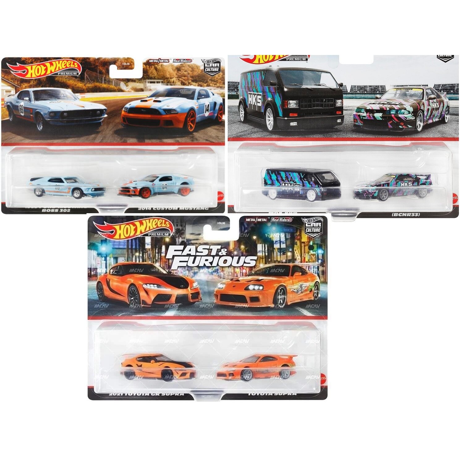 Hot Wheels Premium Modeliukas Premium 2-pack assortment (979H)
