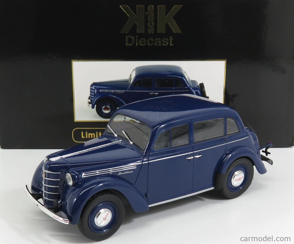 PRE-ORD3R KK Scale Modeliukas 1954 Moskvich 400-420 *Diecast Series*, dark blue