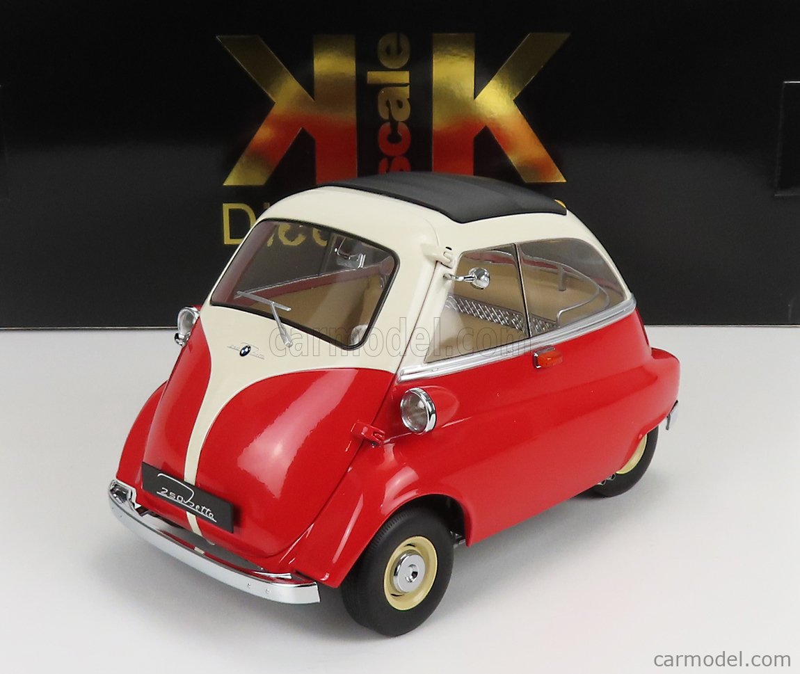 PRE-ORD3R KK Scale Modeliukas 1/12 1959 BMW 250 Isetta, red/white