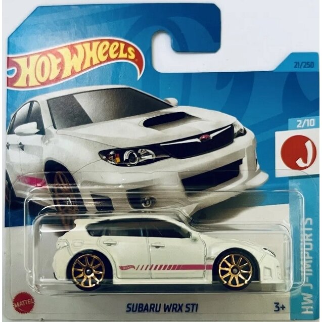 Hot Wheels Mainline Modeliukas Subaru WRX STI white short card (yra Sandėlyje)