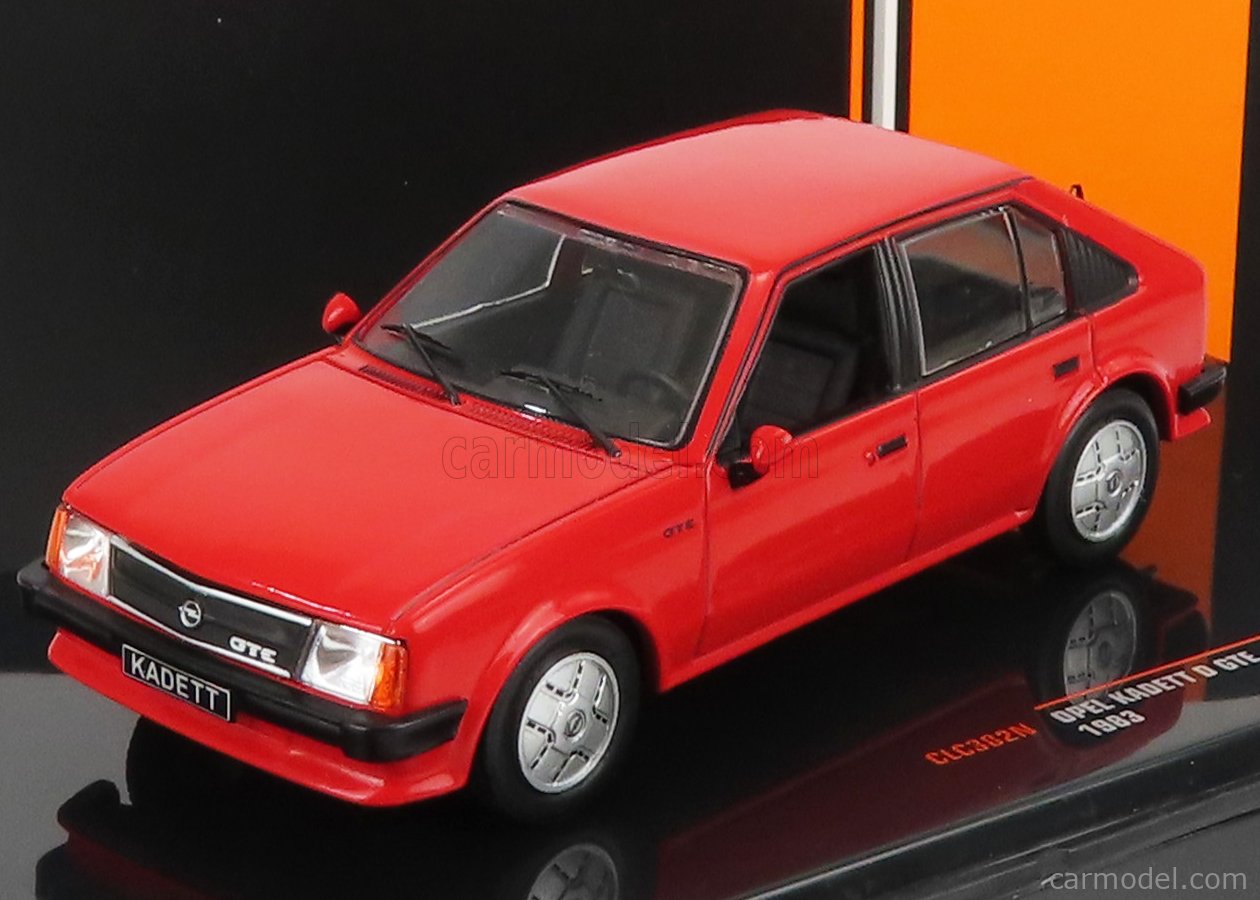 PRE-ORD3R IXO Models Modeliukas 1/43 1983 Opel Kadett D GT/E, red