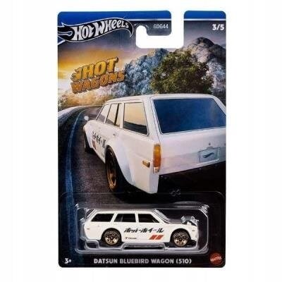 Hot Wheels Mainline Hot Wagons Modeliukas Datsun Bluebird Wagon 510 White (yra Sandėlyje)