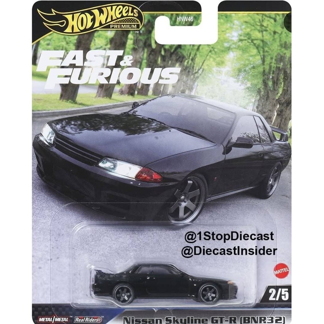 PRE-ORDER Hot Wheels Premium Fast Furious 2025 Modeliukas Nissan Skyline GT-R BNR32