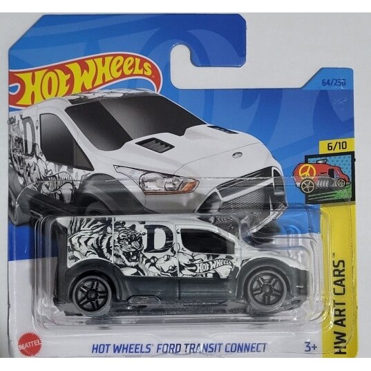 Hot Wheels Mainline Modeliukas Ford Transit Connect White (yra Sandėlyje)