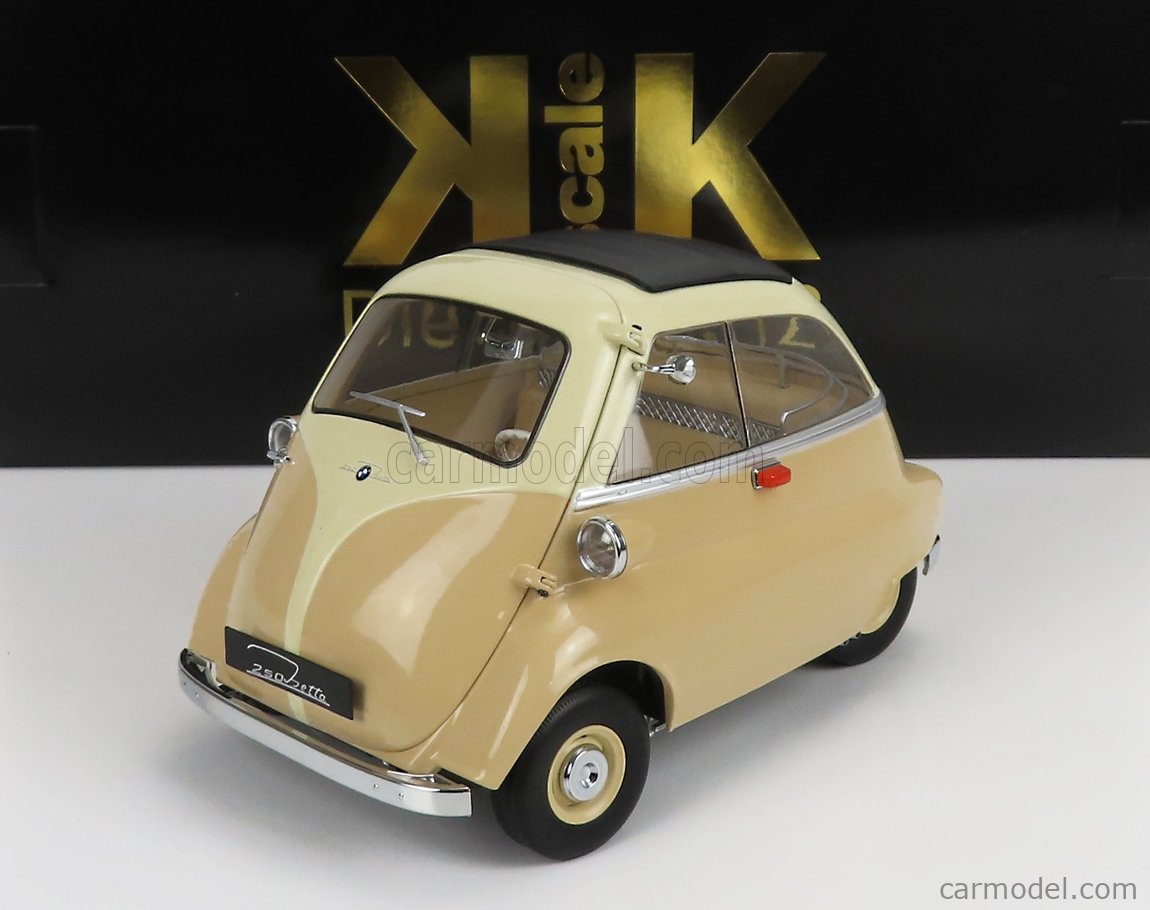 PRE-ORD3R KK Scale Modeliukas 1/12 1959 BMW 250 Isetta, creme/yellow