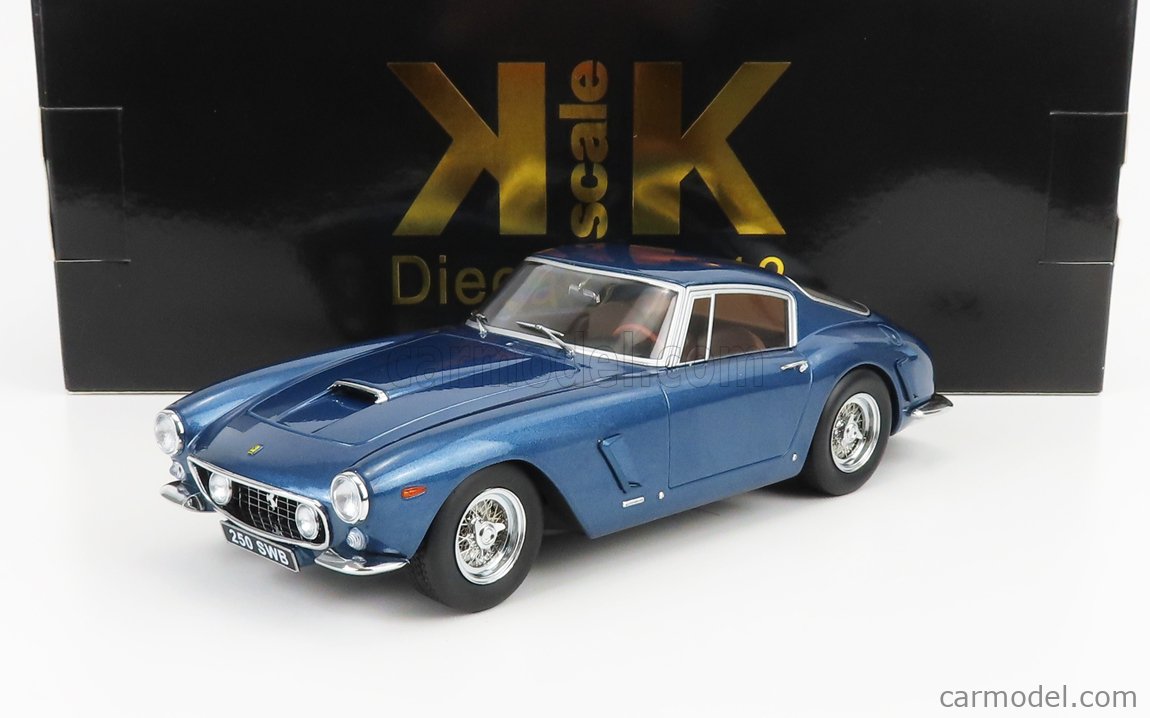 PRE-ORD3R KK Scale Modeliukas 1961 Ferrari 250 SWB Passo Corto, blue metallic