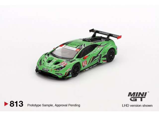 Mini GT Modeliukas 1/64 2023 Lamborghini Huracan GT3 Evo2 #63 Iron Lynx Daytona 24 hrs 2023, green