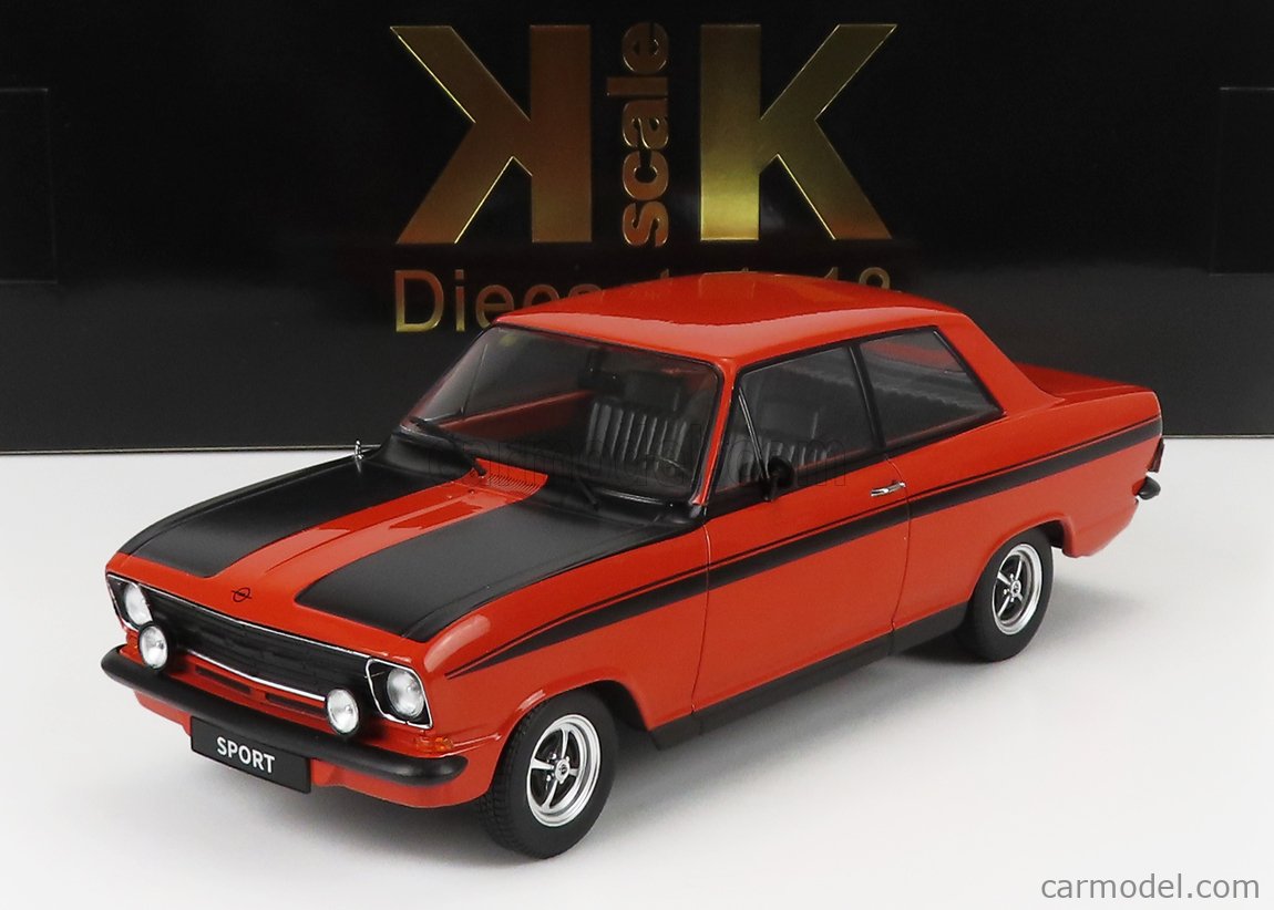 KK Scale Modeliukas 1/18 1973 Opel Kadett B Sport, red/black