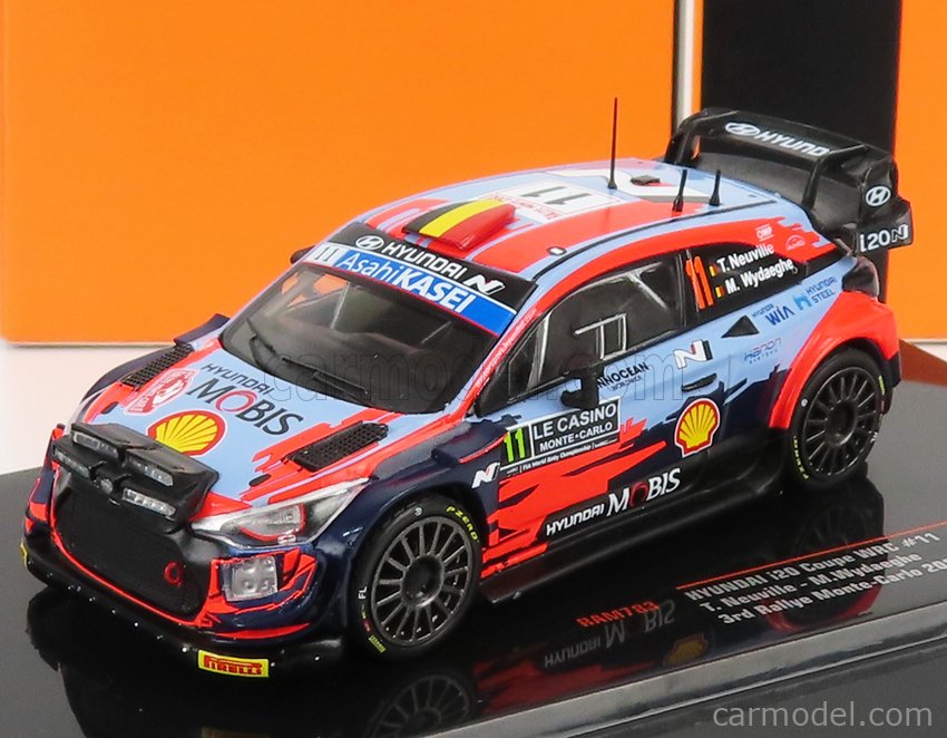 PRE-ORD3R IXO Models Modeliukas 1/43 Hyundai i20 N Rally 1 #11 WRC, Rallye Finnland, blue/red/yellow