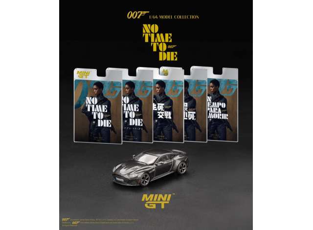 PRE-ORD3R Mini GT Modeliukas 1/64 2021 Aston Martin DBS *No Time To Die*, grey