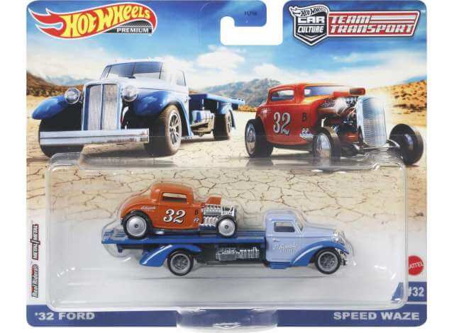Hot Wheels Premium Team Transport Modeliukas Speed Waze & 1932 Ford Hot Rod #32