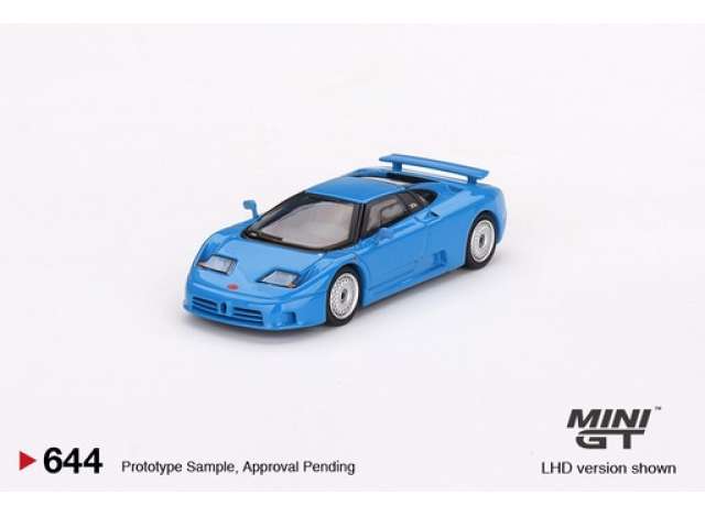 Mini GT Modeliukas Bugatti EB 110 GT, blue bugatti (yra Sandėlyje)