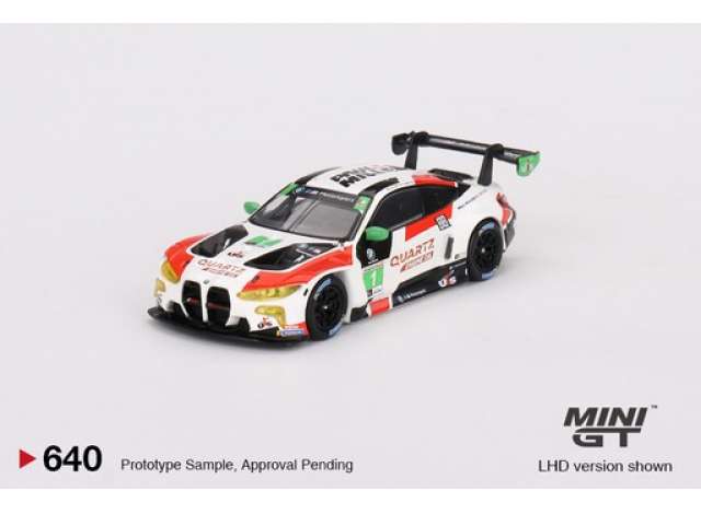 Mini GT Modeliukas 2023 BMW M4 GT3 #1 Paul Miller Racing IMSA Sebring 12 Hrs GTD Winner, white/red/black (yra Sandėlyje)