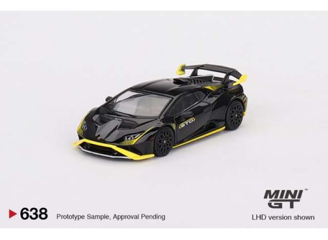 Mini GT Modeliukas Lamborghini Huracan STO, nero noctis (yra Sandėlyje)