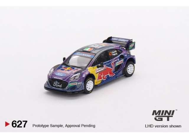 Mini GT Modeliukas 2022 Ford Puma Rally 1 #42 M-Sport Ford WRT Rally Italia Sardegna 2nd Place, blue/yellow/red (yra Sandėlyje)