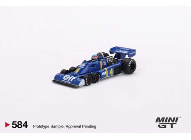Mini GT Modeliukas 1976 Tyrell P34 6-wheeler #4 Patrick Depailler 2nd Place Swedish GP, blue/yellow