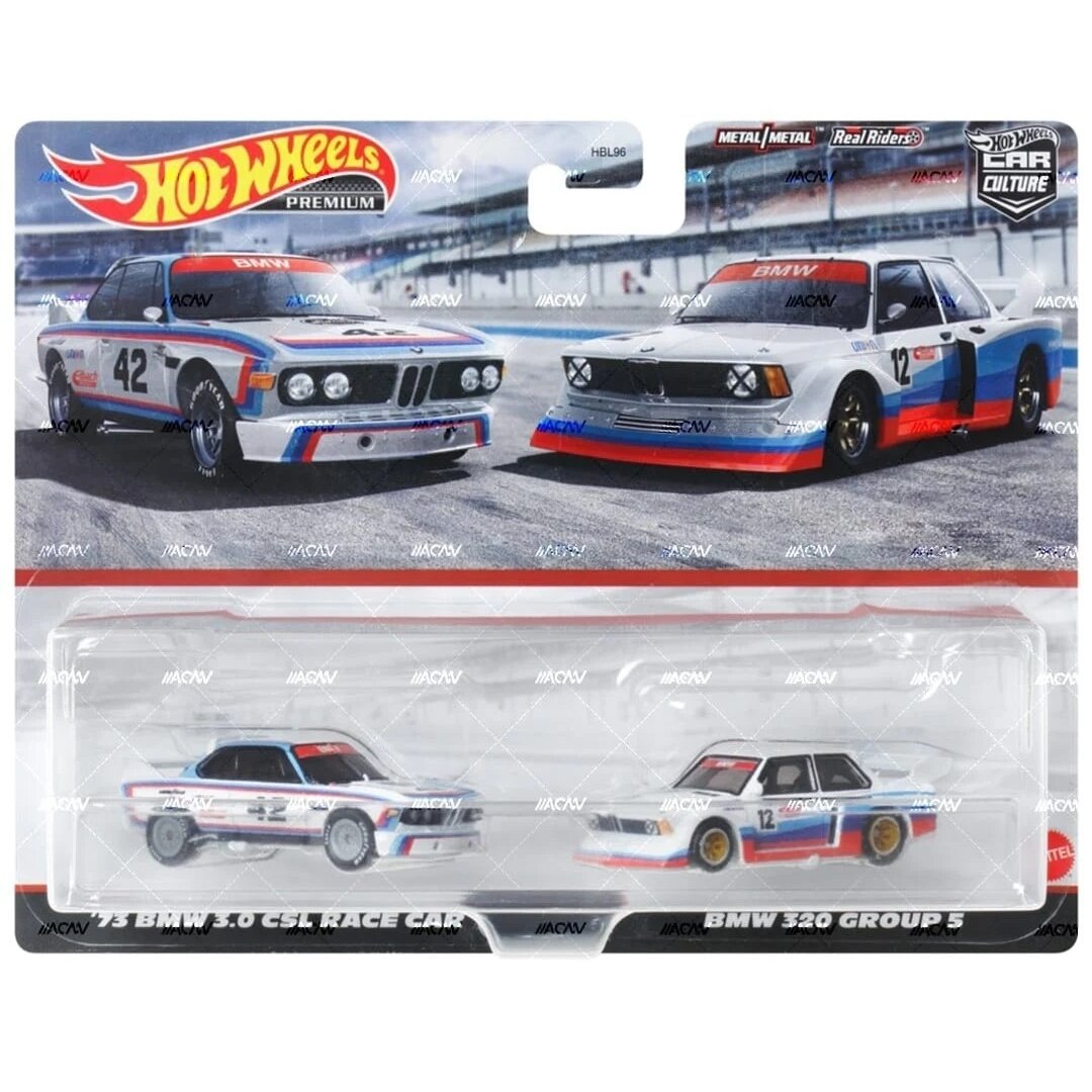 Hot Wheels Premium 2-pack Modeliukas BMW 320 Group 5 & 1973 BMW 3.0 CSL Race Car (yra Sandėlyje)