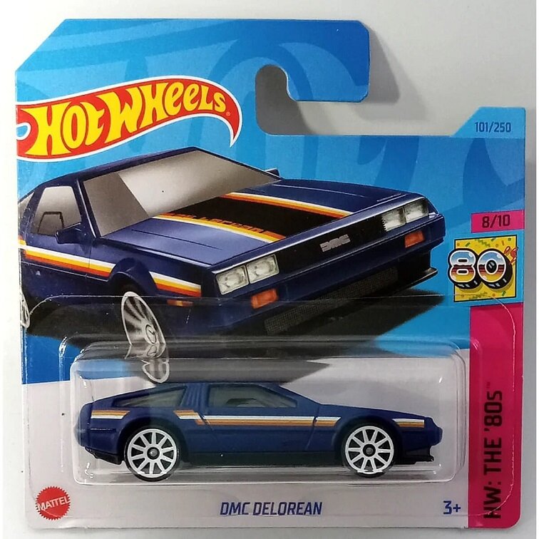 Hot Wheels Modeliukas DMC Delorean Blue The 80's Series Cars