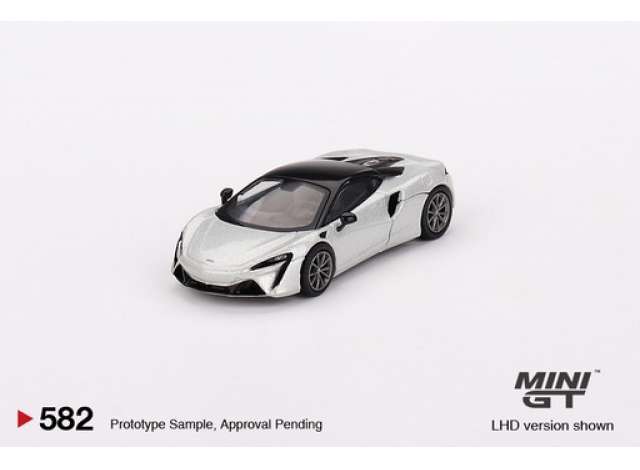 Mini GT Modeliukas 1/64 McLaren Artura, ice silver (yra Sandėlyje)