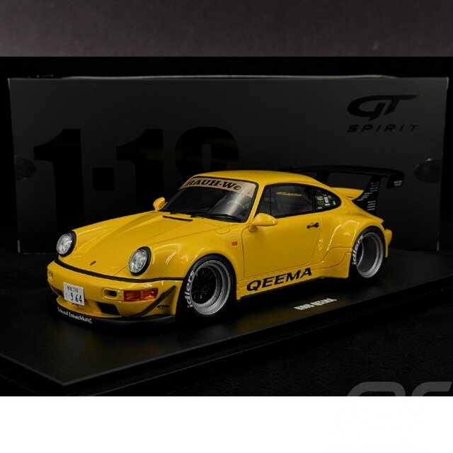 GT Spirit Modeliukas 1/18 Porsche 911 RWB Qeema Yellow (yra Sandėlyje)