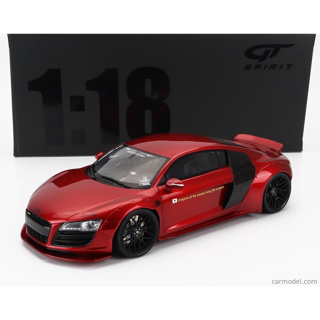 GT Spirit Modeliukas 1/18 2022 Audi R8 By LB-Works *Resin Series*, candy red (yra Sandėlyje)