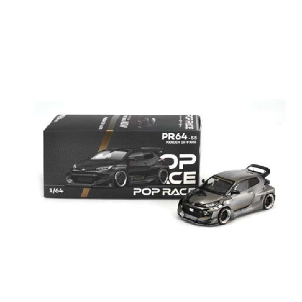 Pop Race Limited Modeliukas 2023 Pandem GR Yaris, black chrome (yra Sandėlyje)