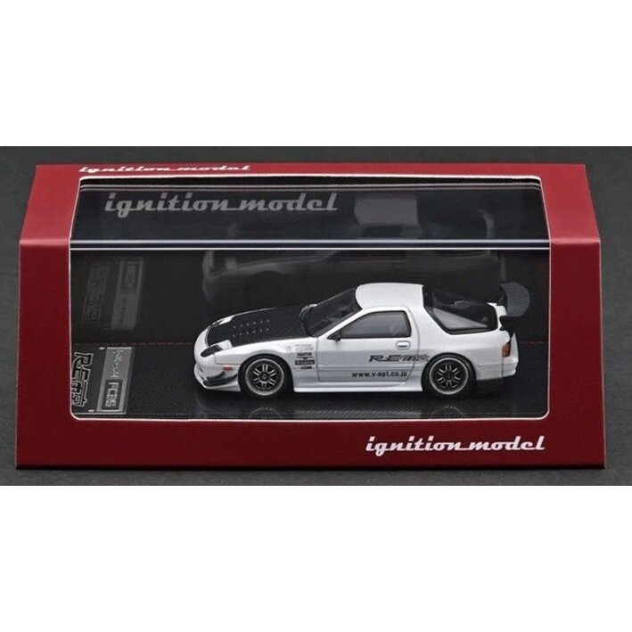 Ignition Modeliukas Mazda RX-7 (FC3S) RE Amemiya, white with black hood (yra Sandėlyje)