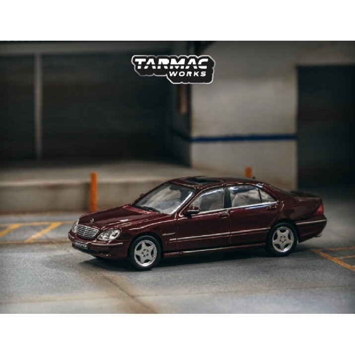 Tarmac Works Modeliukas Mercedes-Benz S 55 AMG, bordeaux red metallic (yra Sandėlyje)