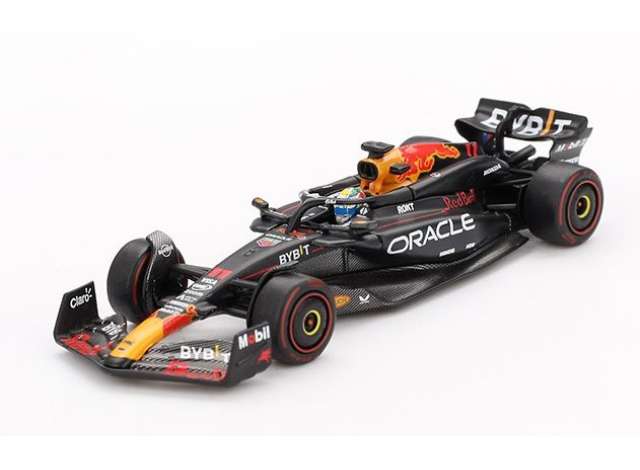 PRE-ORD3R Mini GT Modeliukas 1/64 2024 Red Bull Racing RB20 #11 Sergio Perez 2nd Bahrain GP, black/red/orange