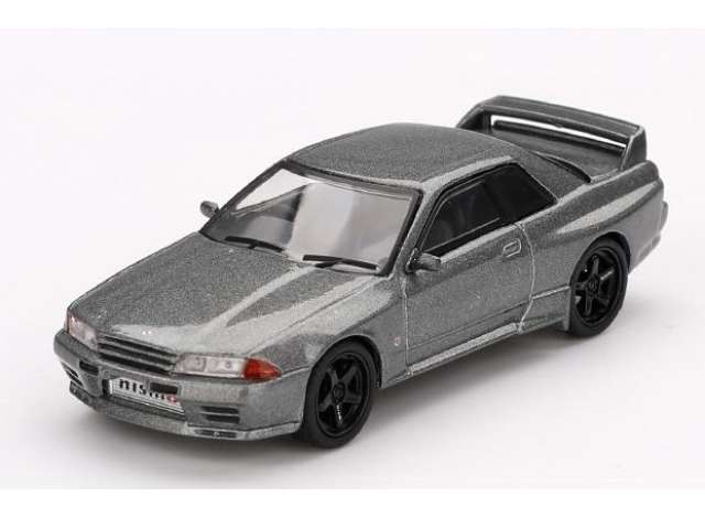 PRE-ORD3R Mini GT Modeliukas 1/64 1992 Nissan Skyline GT-R (Nismo BNR32 CRS Version), dark metal gray